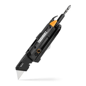 Electrician's Folding Utility Knife with Bit Driver + Pry Bar, Elektriker foldekniv